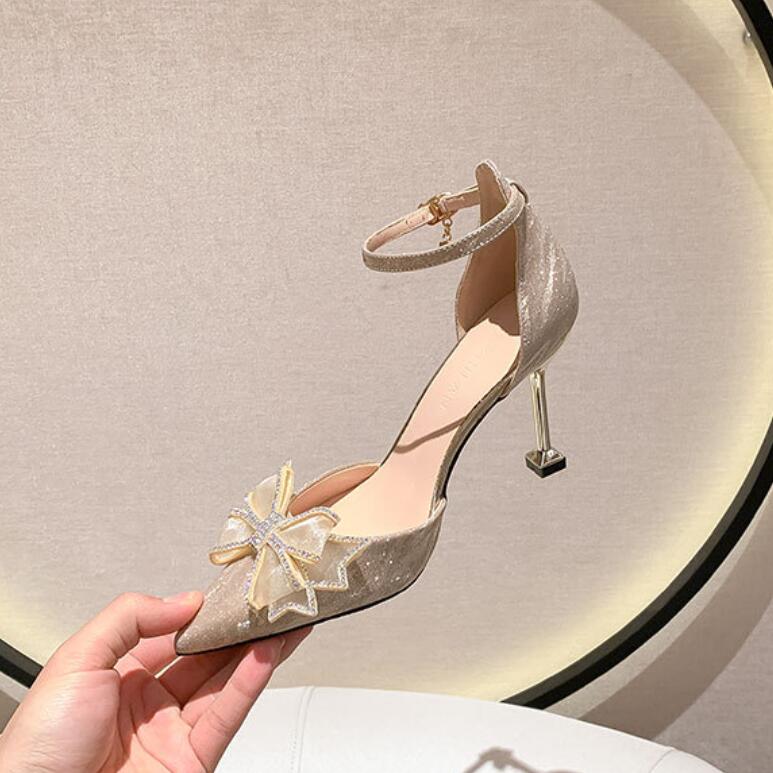 slim fit dress slacks Petite Feet Women's Glitter Dress Heels ES93 US1(Eu30)=UK11(200mm) / Silver / 7cm
