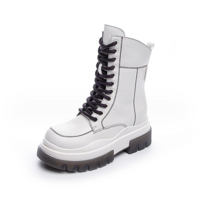 Petite Feet Inner Heel Leather Sneakers AP67