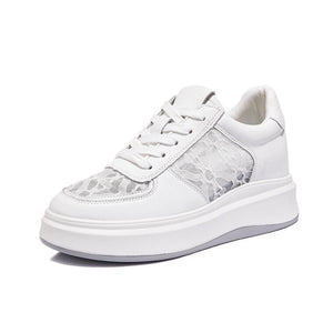 Petite Size White Trainers For Small Feet MS12