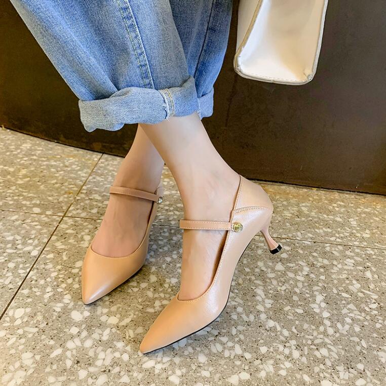 Petite Feet Pointed V Cut Heel Pumps GS397