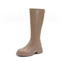 Small Feet Women's Block Heel Mid Calf Long Boots MS257