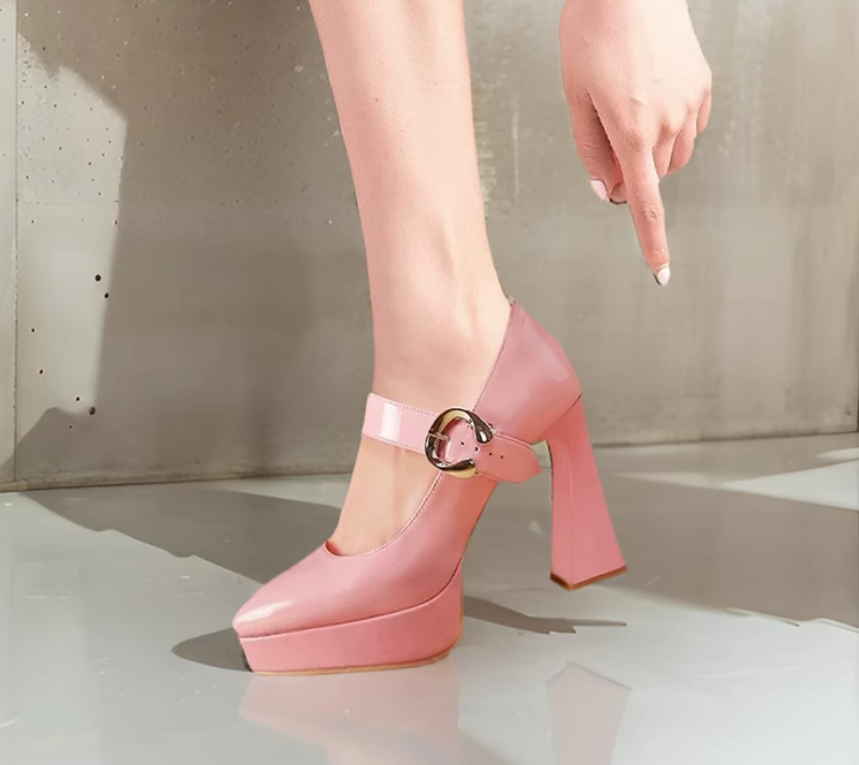 Petite Feet Platform Strap Chucky High Heel TS204 - AstarShoes