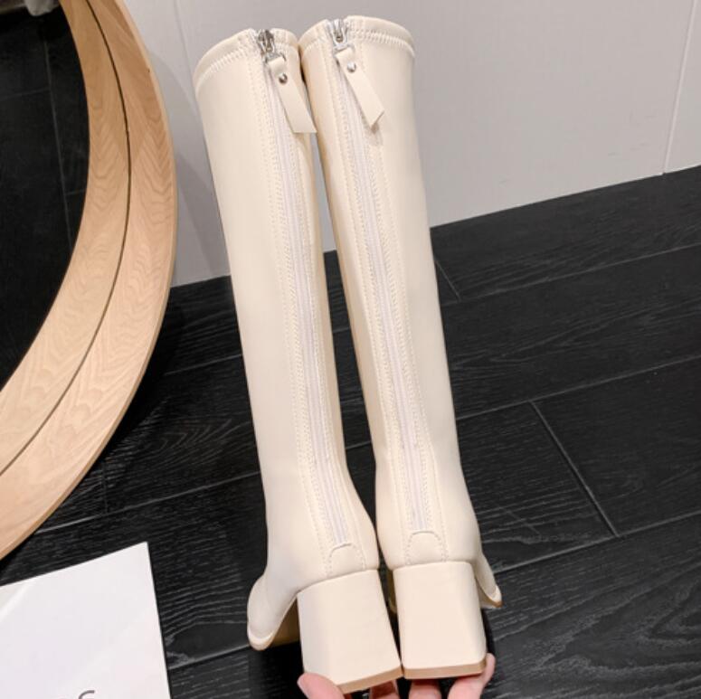 Women's Small Size Mid Calf Back Zipper Boots MS201 AstarShoes