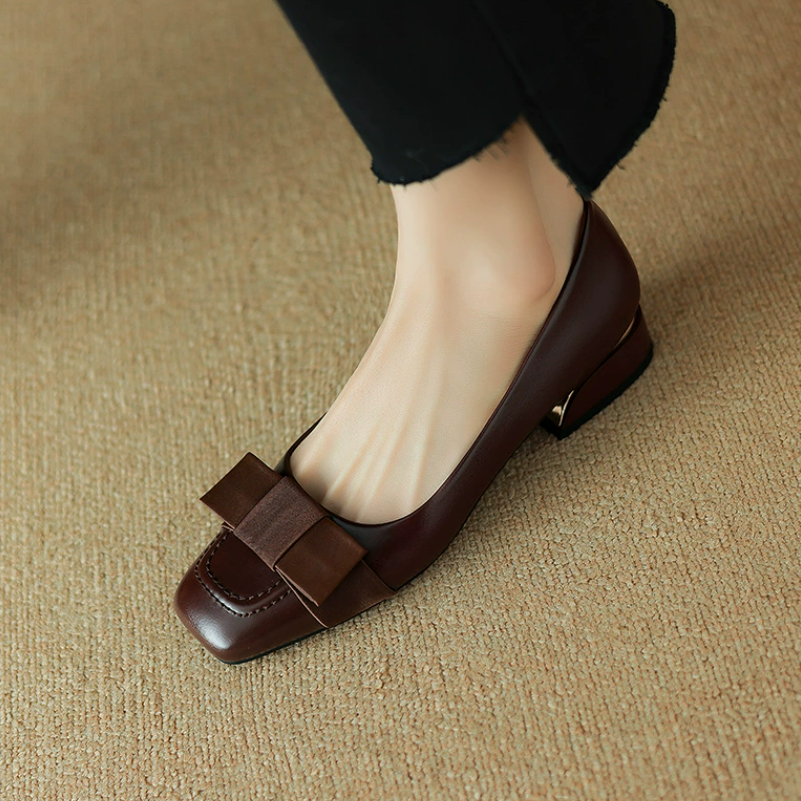 Women's Small Size Square Toe Low Heel Pump Shoes MS587 Women's Small Size Square Toe Low Heel Pump Shoes MS587