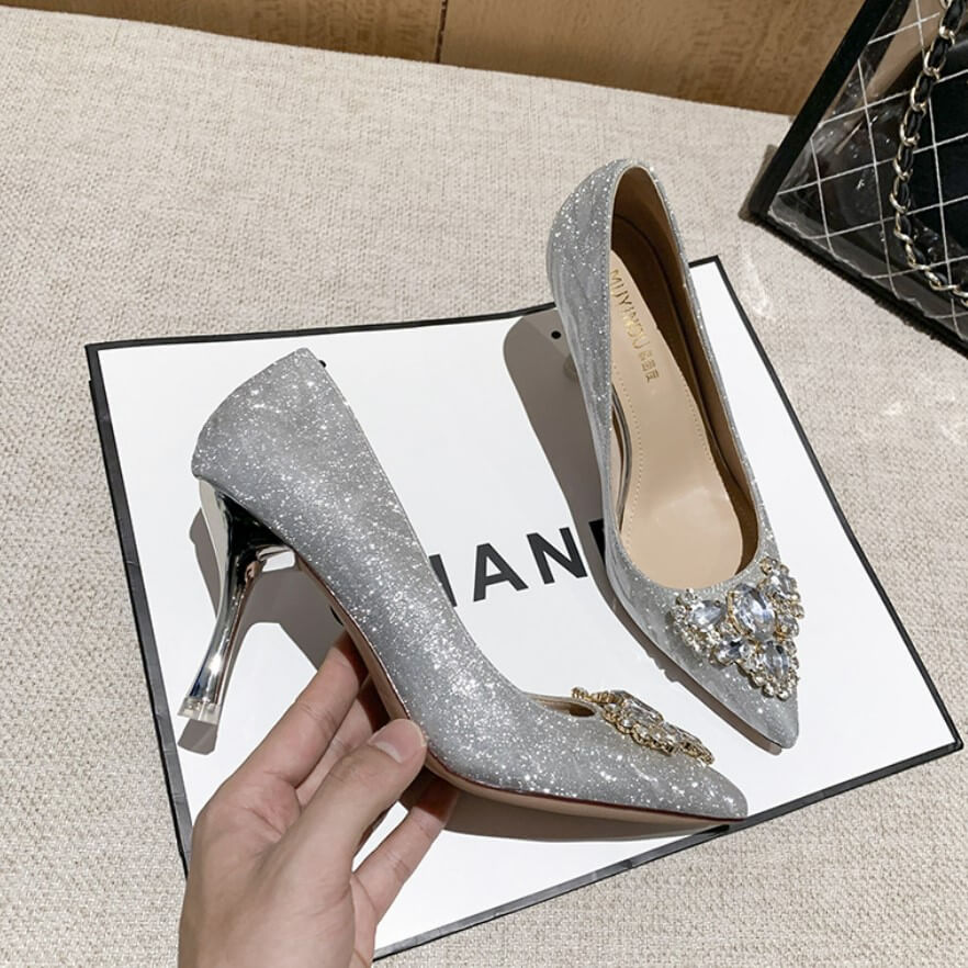 Glitter Dress Heels For Small Feet DS331 AstarShoes
