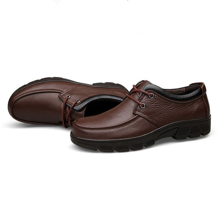 Mens Leather Casual Walking Shoes US Size 7 US5=EU37 / Black