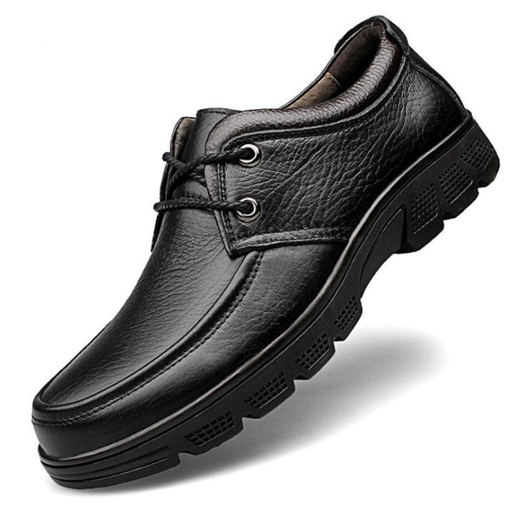 Mens Leather Casual Walking Shoes US Size 7 US5=EU37 / Black