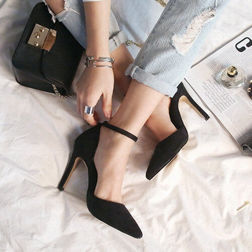 Pointed Ankle Strap High Heel Sandals ABBY AstarShoes