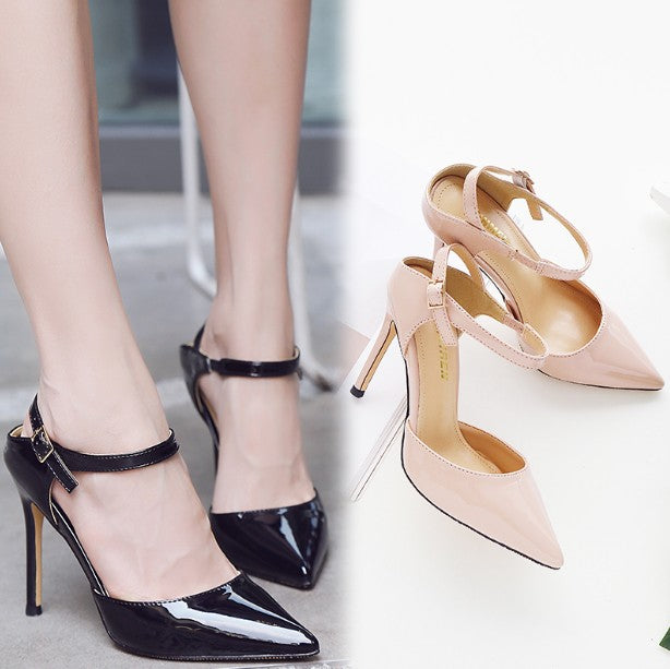 Slingback Patent Heels For Small Feet BS318 AstarShoes