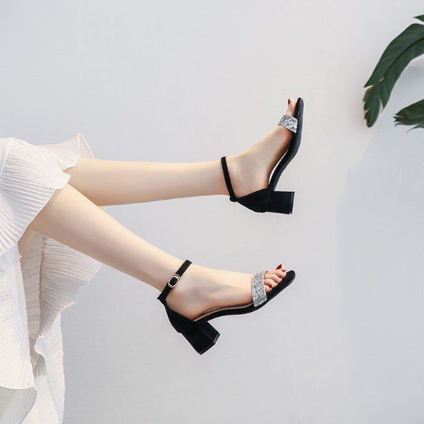 Small Size Block Heel Sandals BS233 AstarShoes