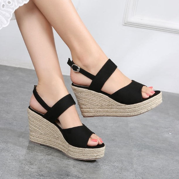 Ladies small wedge top sandals
