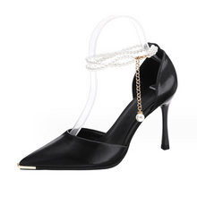 Petite Feet Ankle Strap Side Empty Heels MS76