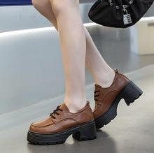 Block Heel Leather Booties For Petite Feet AP106