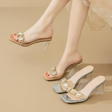 Clear Chunky Sandal Shoes For Small Feet SS2616