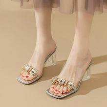 Clear Chunky Sandal Shoes For Small Feet SS2616