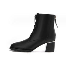 Petite Size 2 Lace Up Chunky Heel Boots MS222