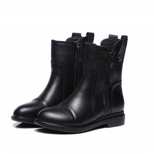 Leather Boots For Small Feet Ladies BS388
