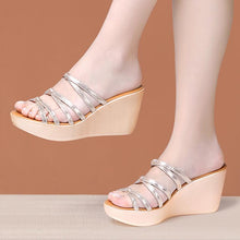 Open Toe Wedge Heel Strappy Sandals For Women MS360