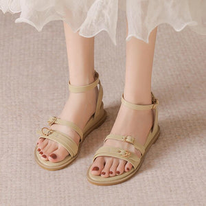 Petite Ankle Strap Wedge Sandals For Small Feet Girls GS346