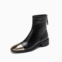 Petite Back Zipper Block Heel Ankle Boots TS104
