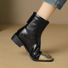 Petite Back Zipper Block Heel Ankle Boots TS104