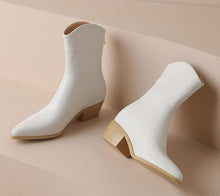 Petite Block Heel Back Zipper Ankle Boots FS347