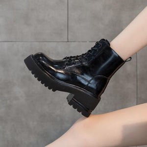 Petite Block Heel Zipper Ankle Boots AP168