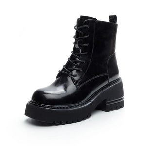 Petite Block Heel Zipper Ankle Boots AP168