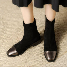 Petite Block Low Heel Boots For Women MS161