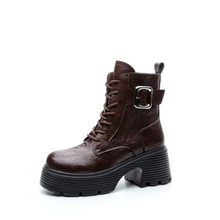 Petite Block Thicksole Leather Boots For Women FS275