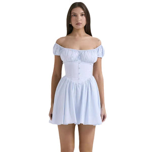 Petite Bubble Sleeves Short Skirt PCD42