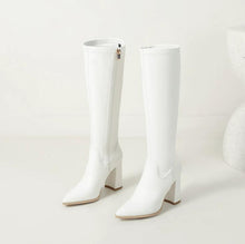 Petite Chunky High Heel Long Boots For Women FS197