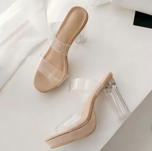 Petite Clear Heel Sandals BS134
