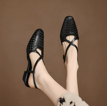 Petite Cross Strap Block Heel Shoes FS73