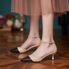Petite Feet Ankle Strap Heels With Toe Cap ES125