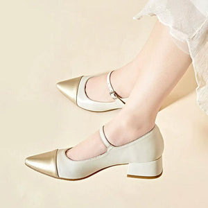Petite Feet Block Heel Mary Jane Shoes ES97