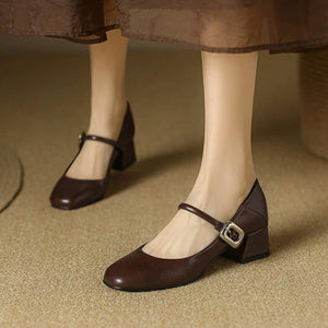 Petite Feet Block Heel Pump Shoes FS288