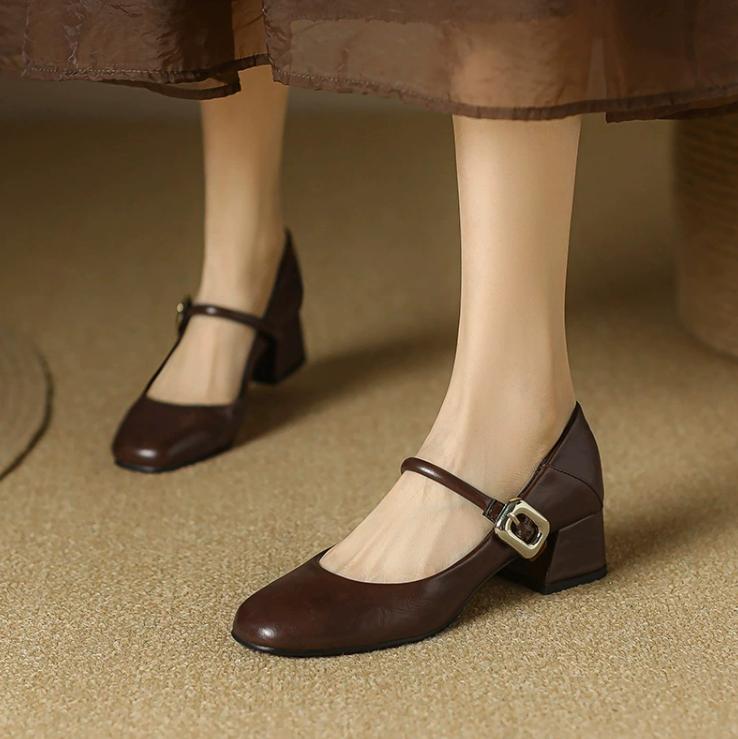 Petite Feet Block Heel Pump Shoes FS288