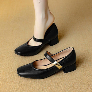 Petite Feet Block Heel Pumps For Women FS216