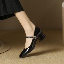 Petite Feet Block Patent Pump Shoes GS373