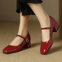 Petite Feet Block Patent Pump Shoes GS373