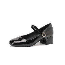 Petite Feet Block Patent Pump Shoes GS373