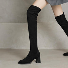 Petite Feet Chunky Knee High Long Boots For Women FS208