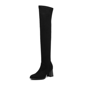 Petite Feet Chunky Knee High Long Boots For Women FS208