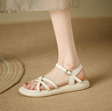 Petite Feet Cross Strap Flat Heel Sandal Shoes FS219