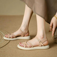 Petite Feet Cross Strap Flat Heel Sandal Shoes FS219