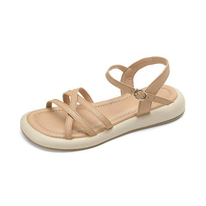 Petite Feet Cross Strap Flat Heel Sandal Shoes FS219