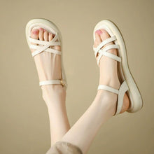 Petite Feet Cross Strap Flat Heel Sandal Shoes FS219