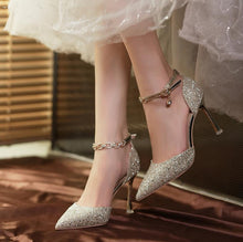 Petite Feet Gold Glitter Ankle Strap Heels SS27118