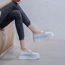 Petite Feet Height Increase Inner Heel Leather Sneakers MS368